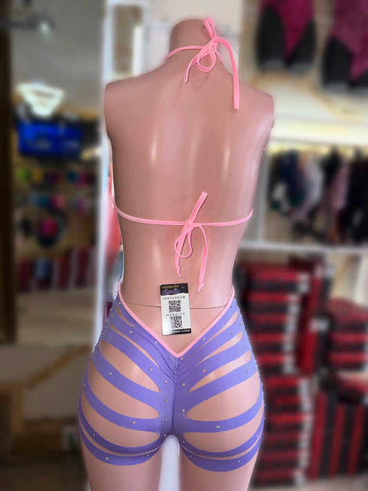 Lilac Short Bodysuit