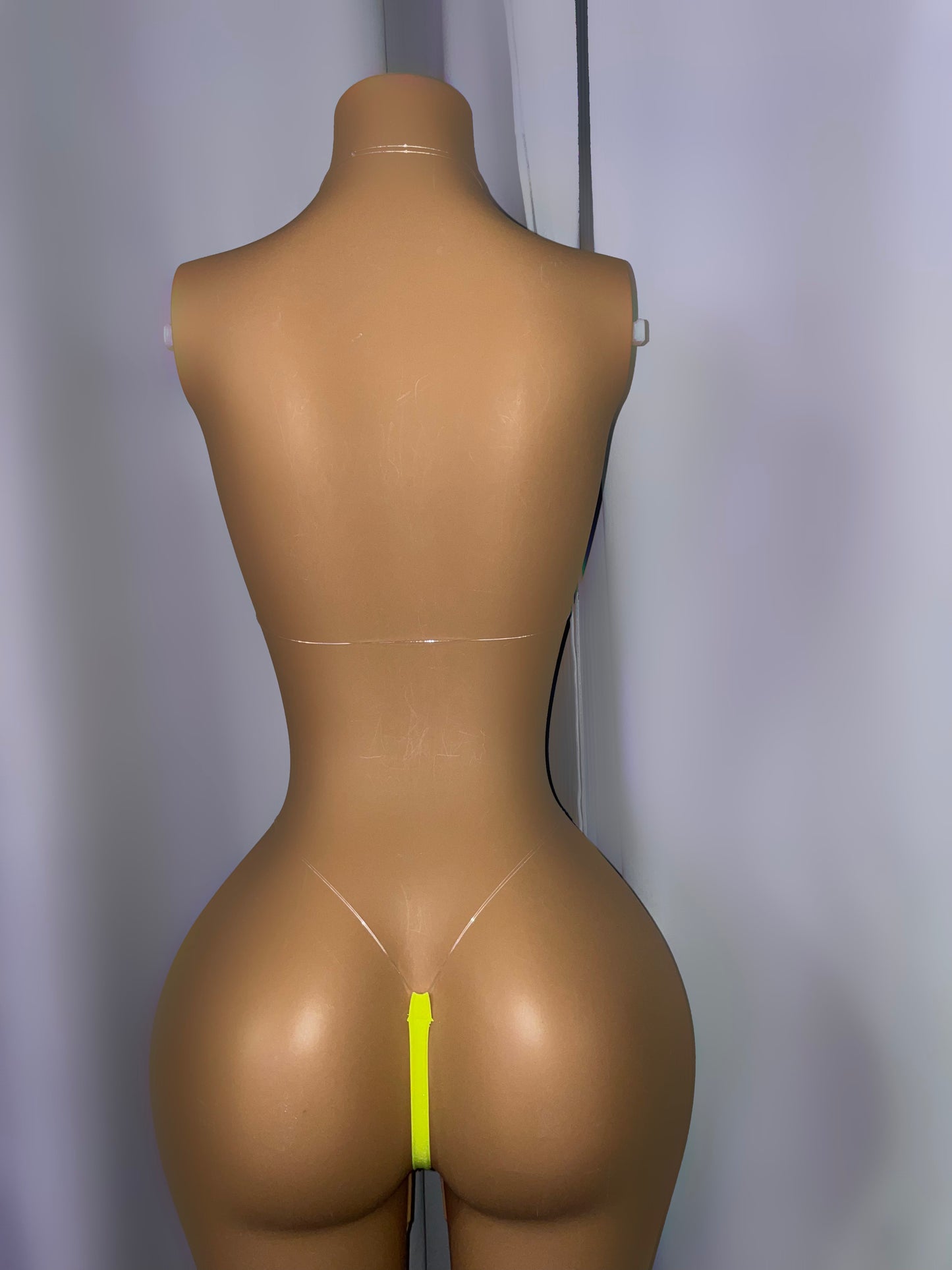 Chartreuse Rhinestone Bling Micro Bikini - Exotic dance outfit