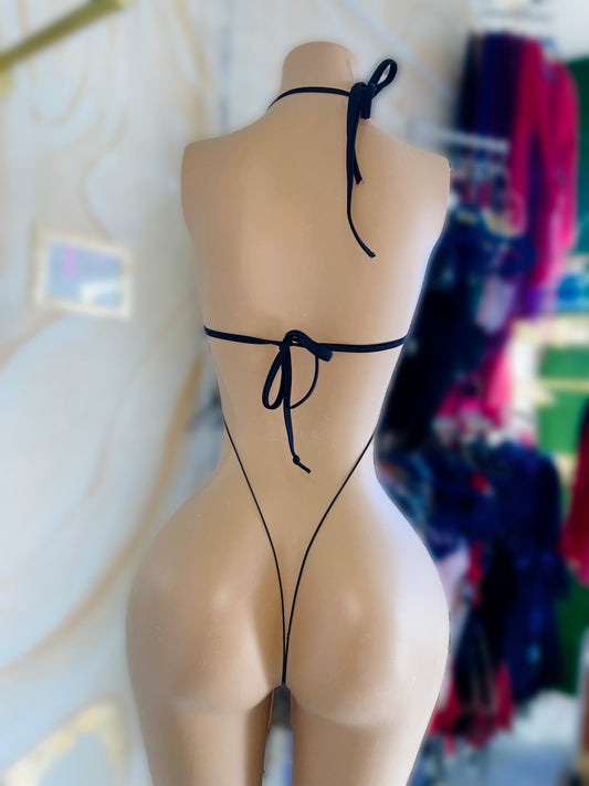 Silver Fur Chrome Bodysuit