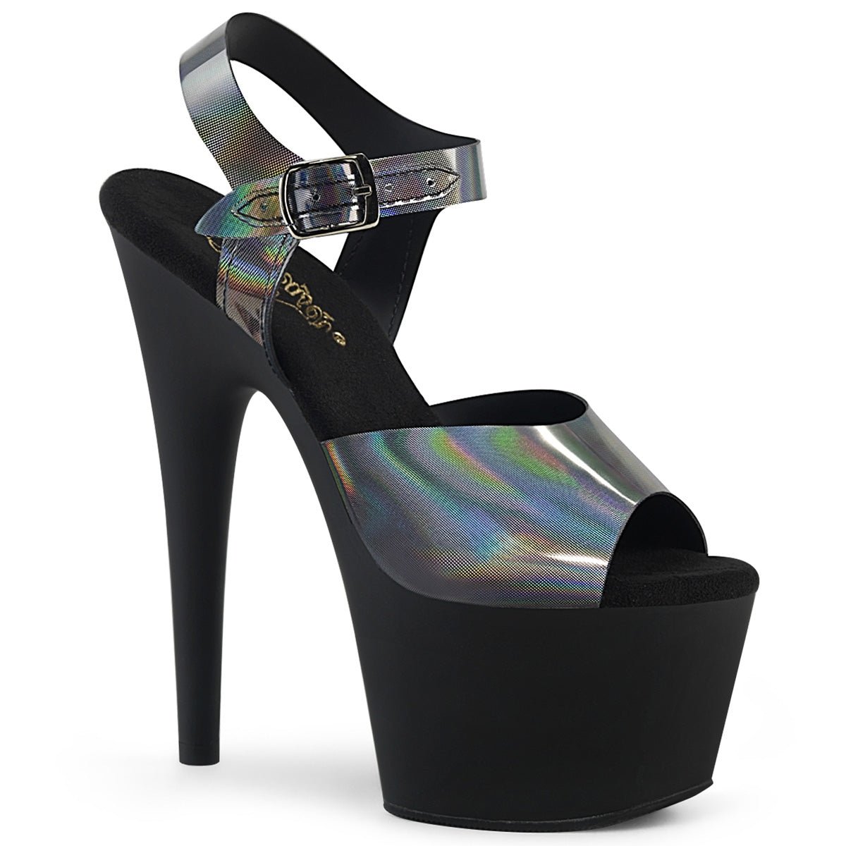 7 Inch Silver Holographic Heels - Exotic dance heel