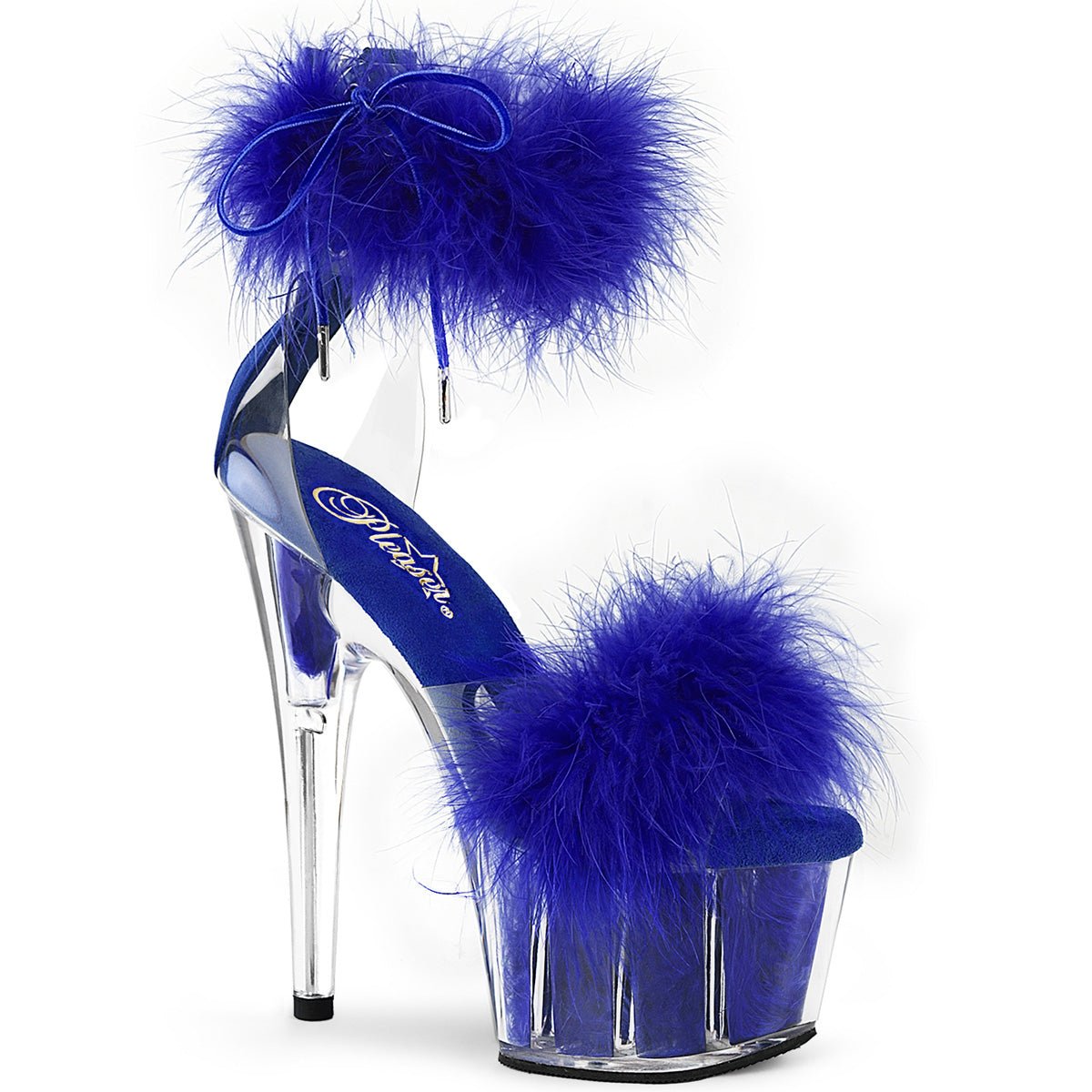 Blue Fur 7 Inch Exotic Dancer Heels - Exotic dance heel
