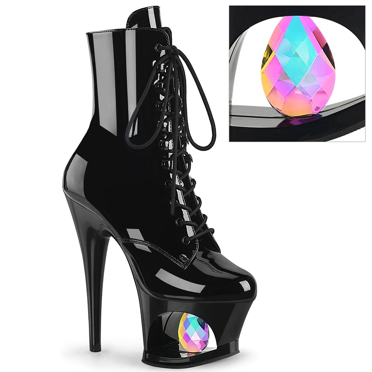 Jeweled Prism Boots - Exotic dance heel