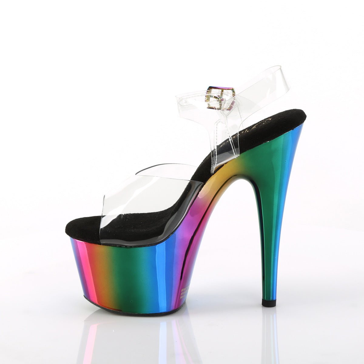 Rainbow Chrome Exotic Dance Wear Shoes - Moments ExoticExotic dance heel