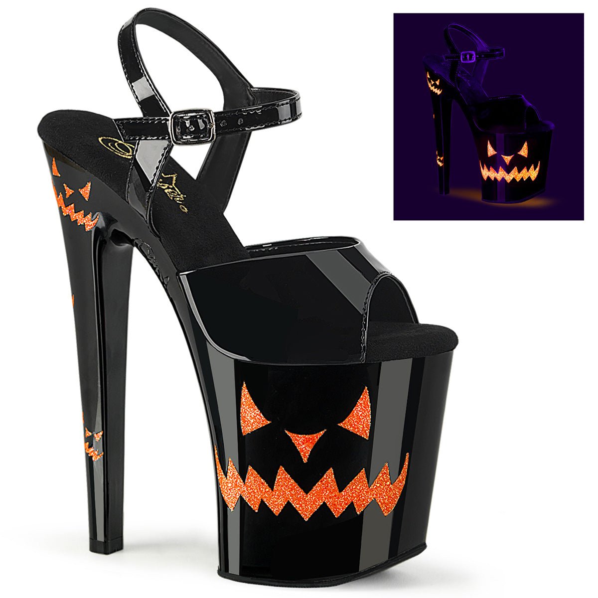 Spooky Pumpkin Platform Heels - Exotic dance heel