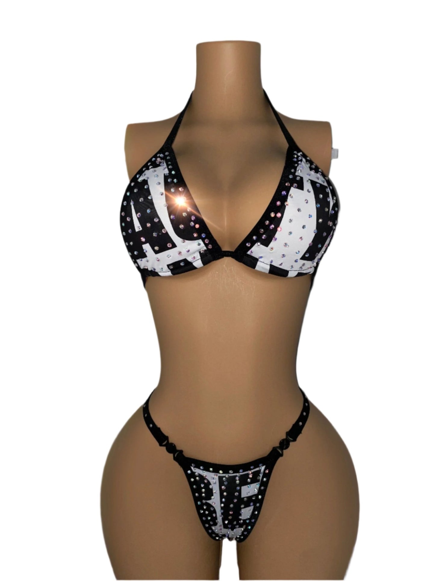 Lettered Bikini Dancer Outfit - Moments ExoticExotic dance outfit