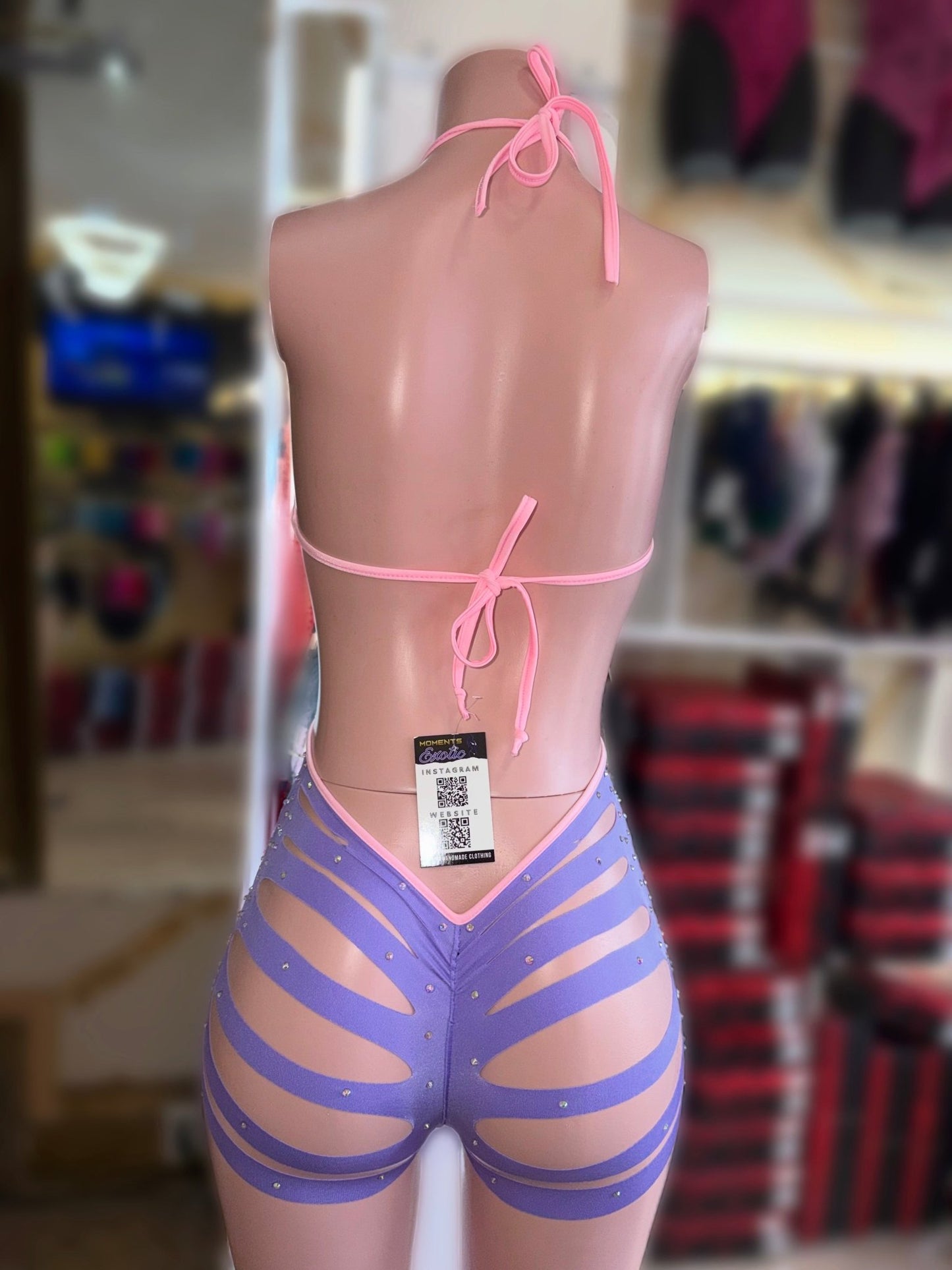 Lilac Short Bodysuit - Exotic dance outfit