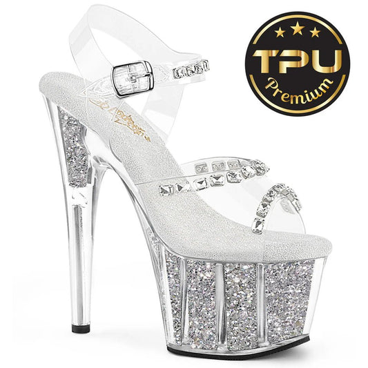 7 inch Glitter Rhinestone Premium Heels - Exotic dance heel