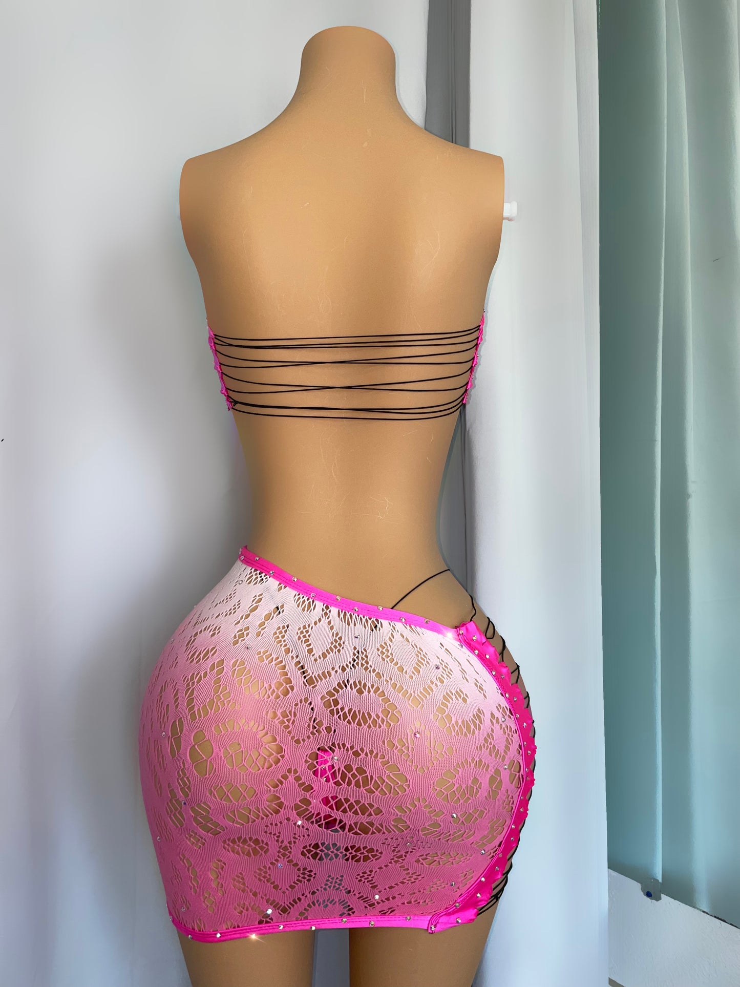 Luscious Pink Exotic Dancewear Set