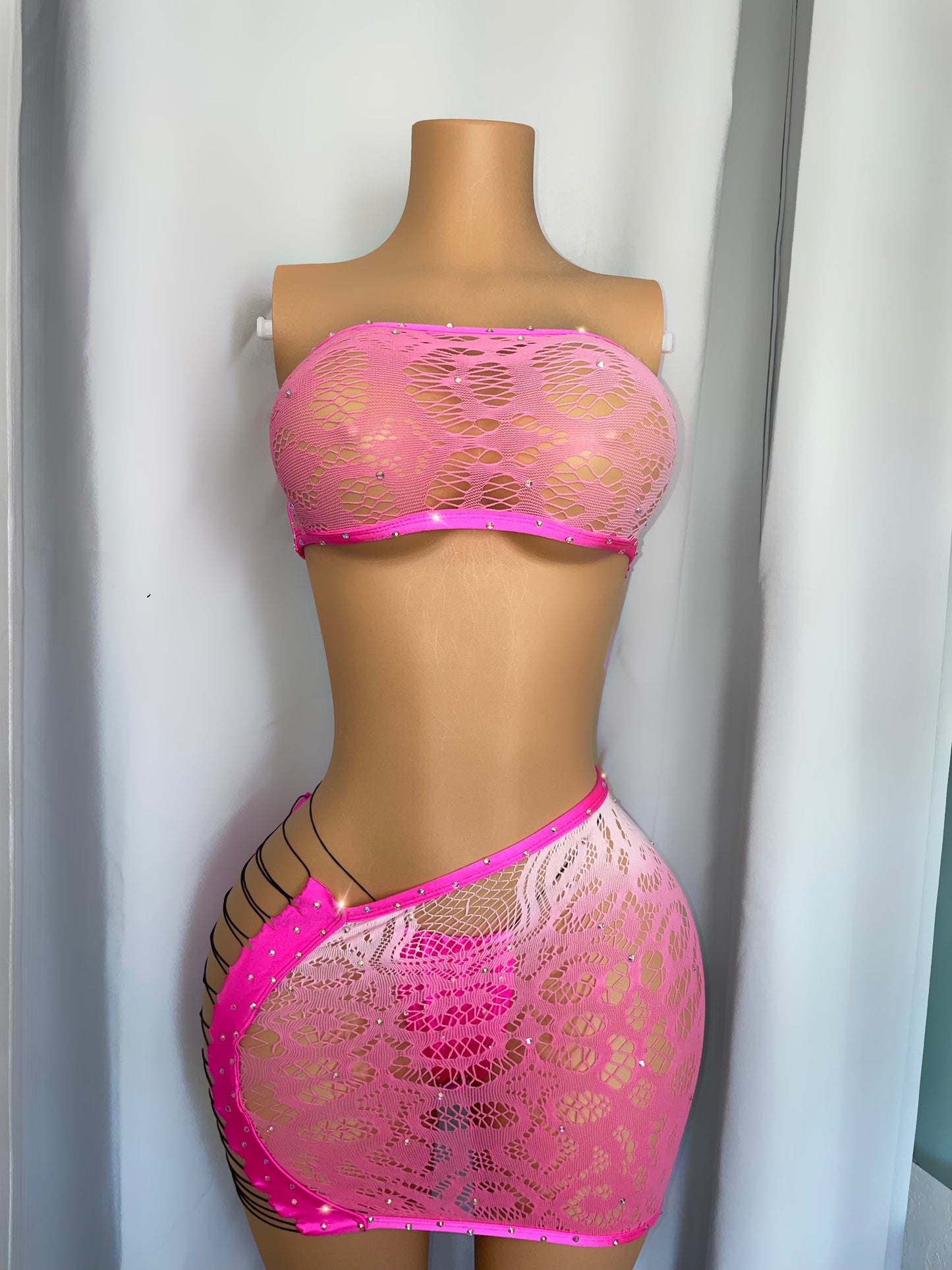 Luscious Pink Exotic Dancewear Set