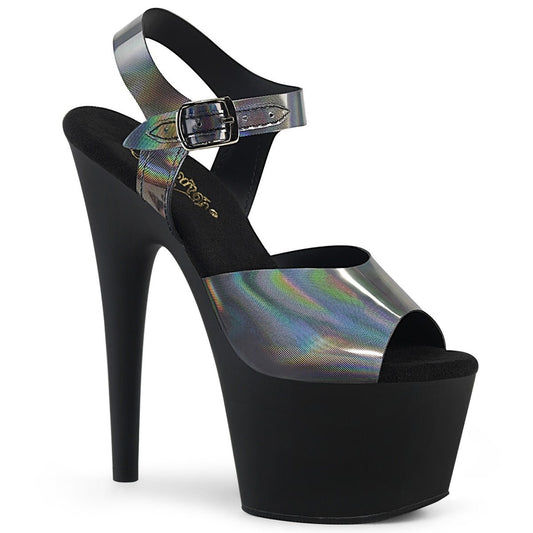 7 Inch Silver Holographic Heels - Exotic dance heel