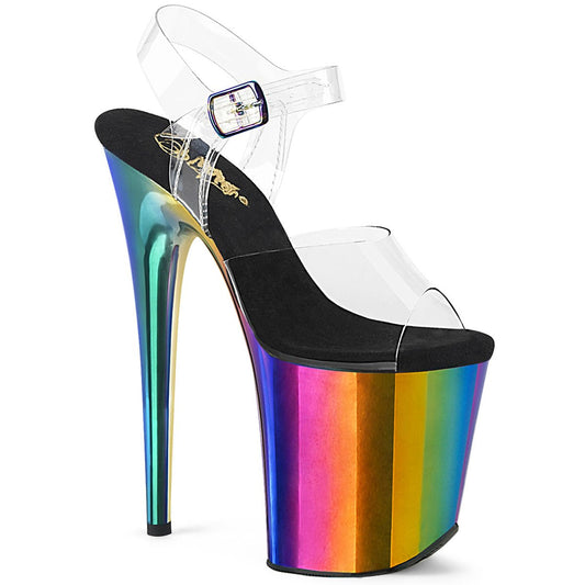 8 Inch Rainbow Chrome Heels - Moments ExoticExotic dance heel