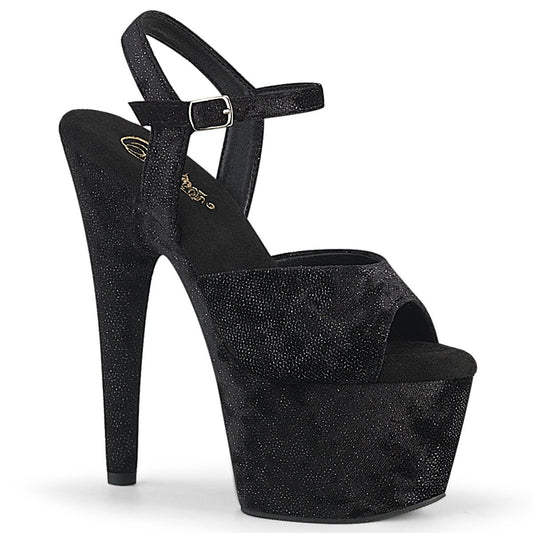 Black Shimmer Platform Heels - Exotic dance heel