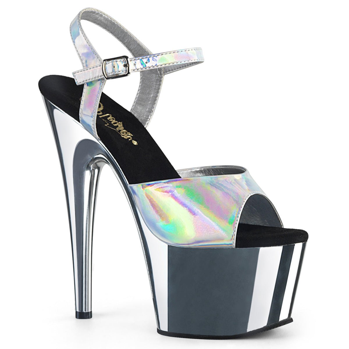 Silver Holo Platform Heels - Exotic dance heel