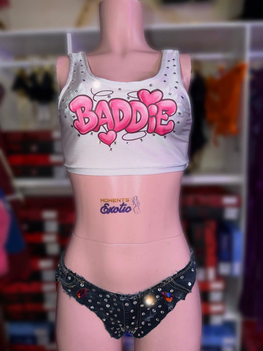 2pc Baddie Stripper Outfit - Exotic dance outfit