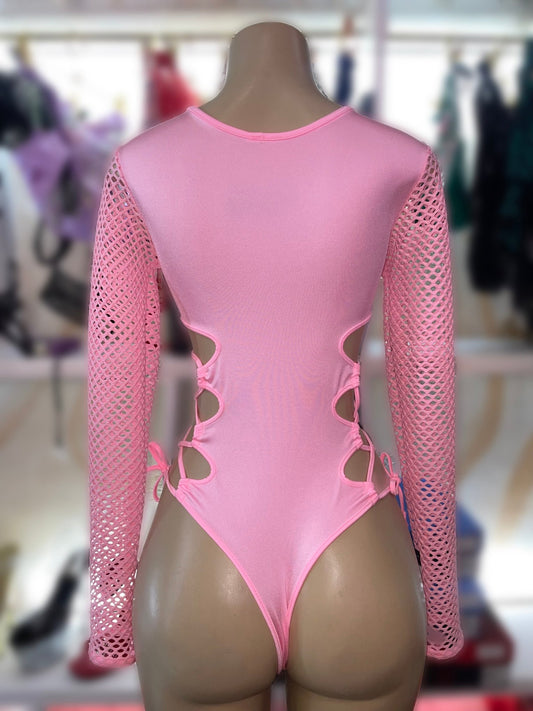 Baby Pink Bottle Bodysuit Stripper Outfit - Exotic dance outfit