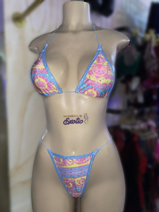 Dusa Pink Rhinestone Bikini - Exotic dance outfit