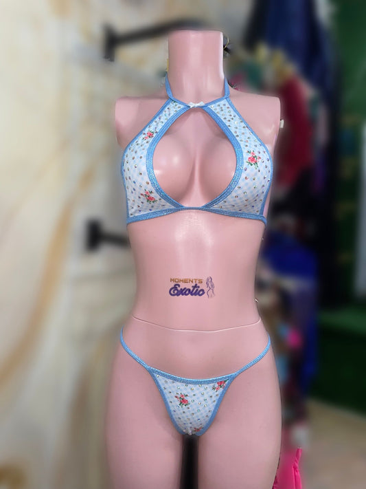 Gingham Sky 2pc - Exotic dance outfit