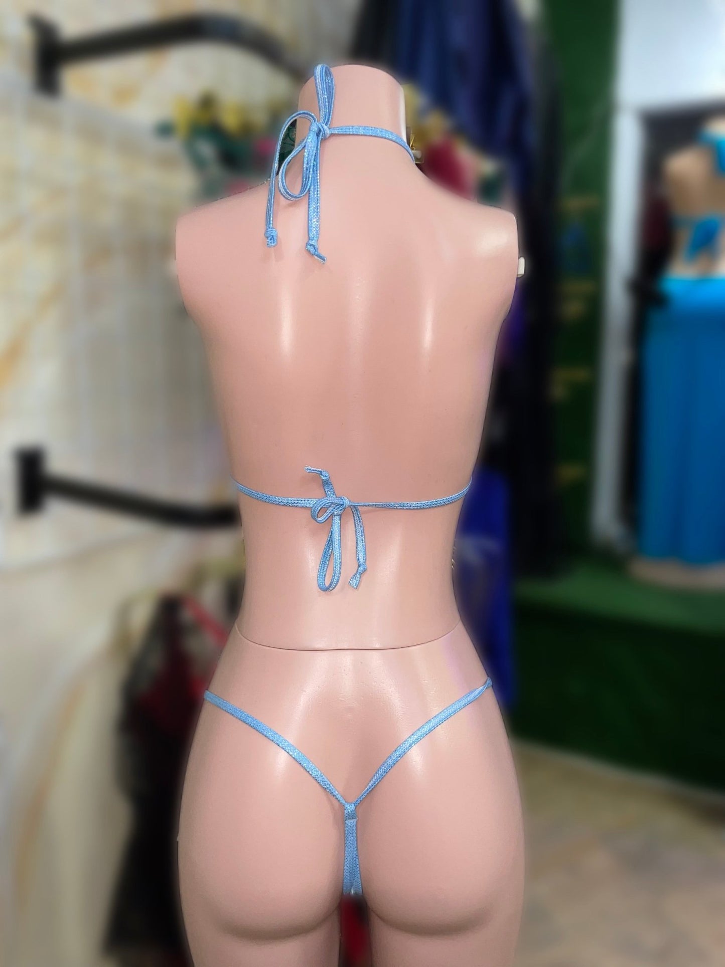 Gingham Sky 2pc - Exotic dance outfit