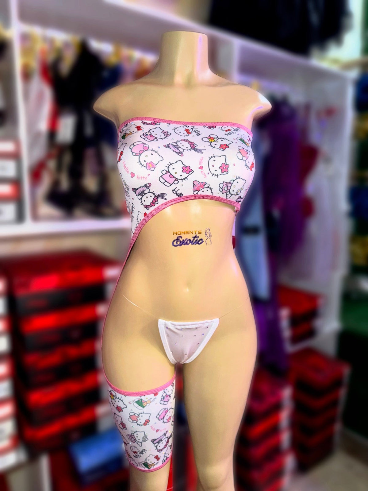 Kitty 2pc Stripper Outfit - Exotic dance outfit