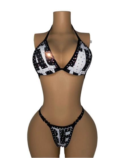 Lettered Bikini Dancer Outfit - Moments ExoticExotic dance outfit