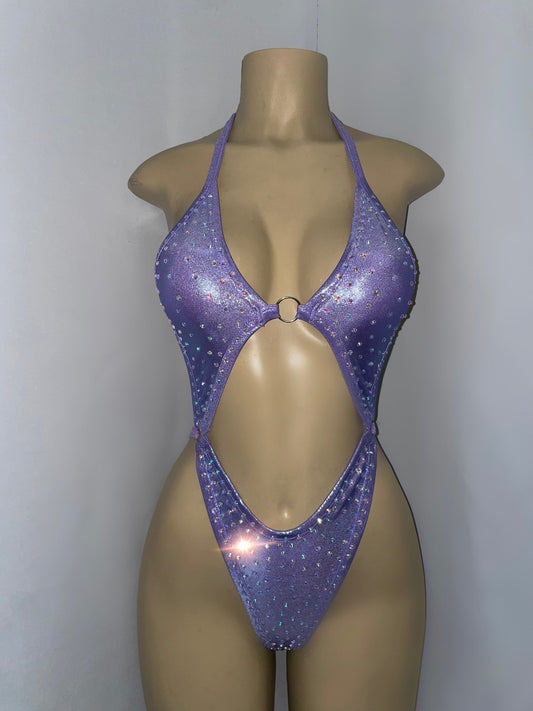 Lilac Rush Thong Bodysuit - Moments ExoticExotic dance outfit