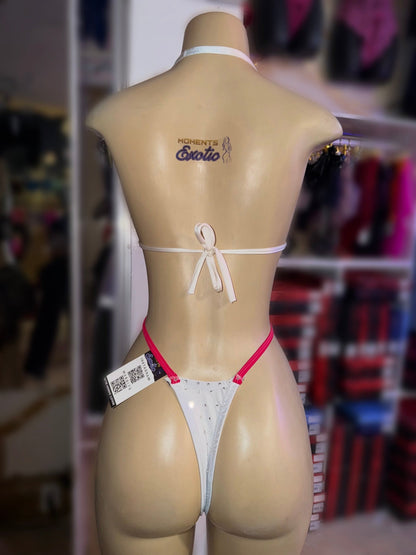 Pink Stripper Slingshot - Exotic dance outfit