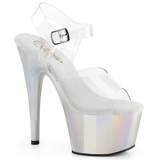 Silver Holographic Exotic Dance Heels - Exotic Dance Shoes