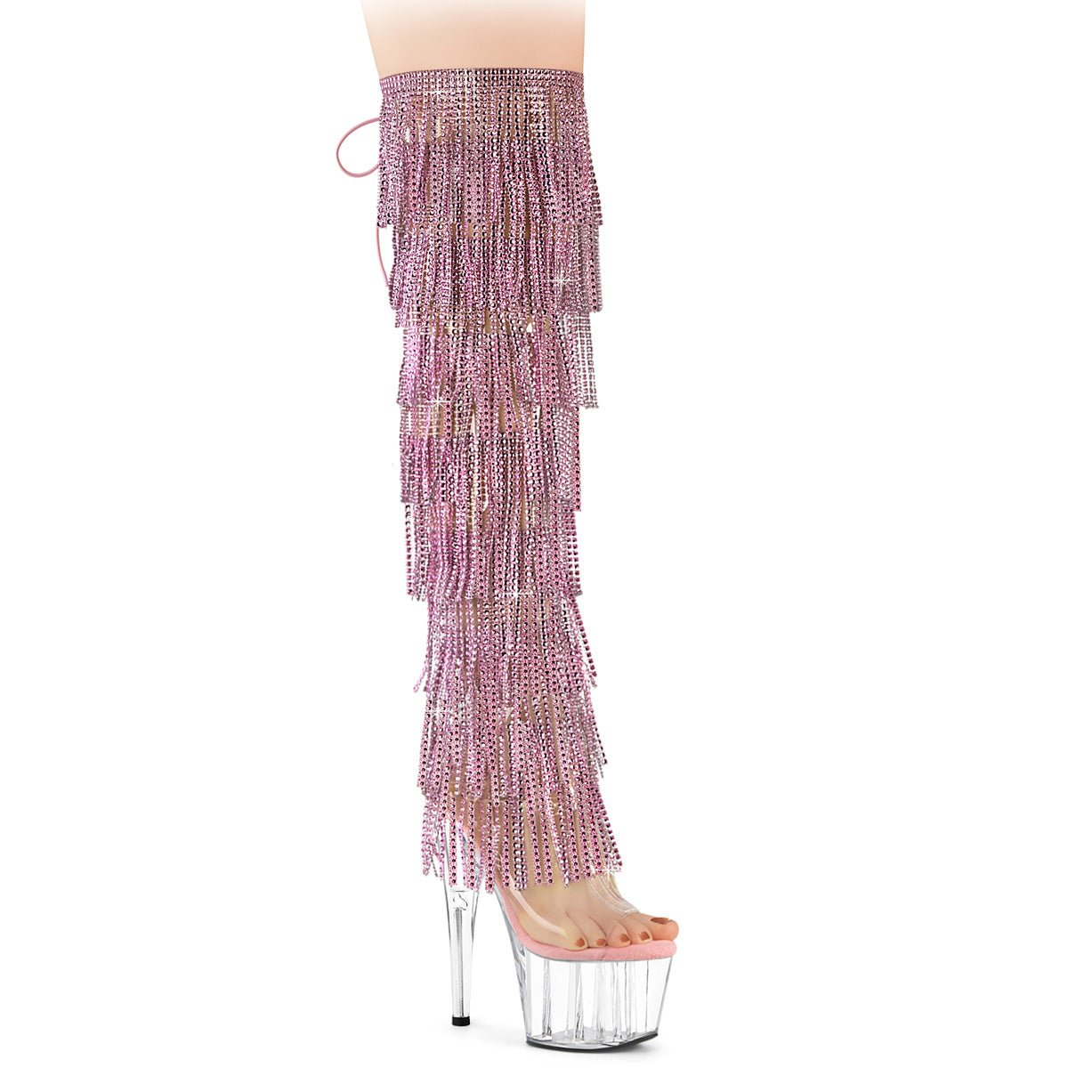 Fringe Passion Pink Boots - Moments Exotic