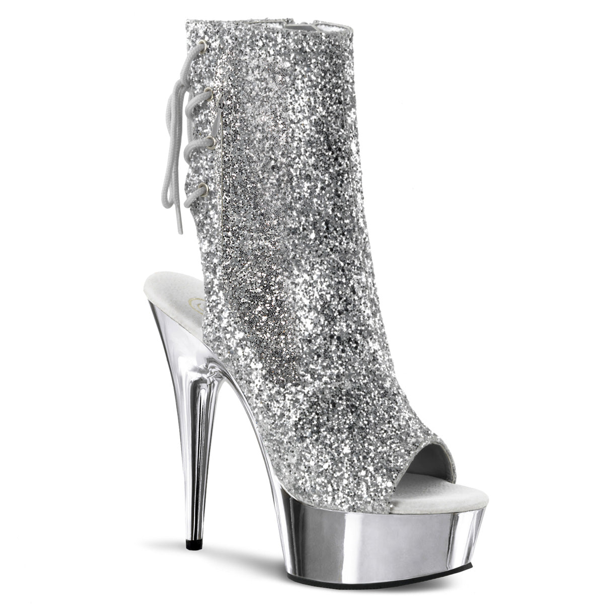 Glitter Chrome Platform Heels