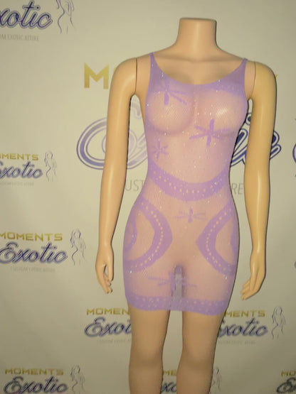 Lavender Flower Dress Exotic Dancewear