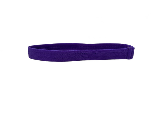 Purple thigh garter made of stretch elastic.