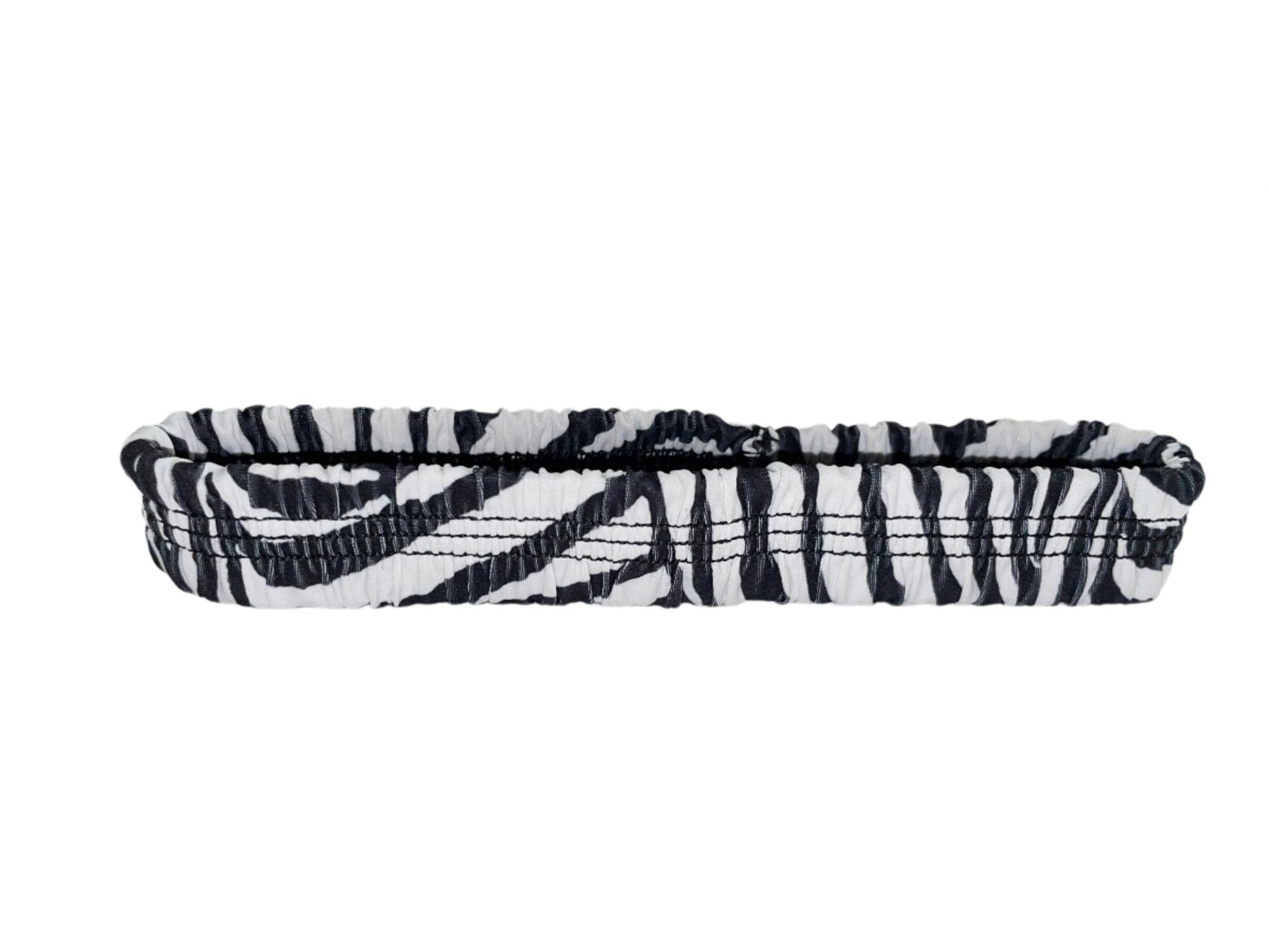 Zebra print thigh garter made of stretch elastic, worn by exotic dancers as a money band.